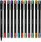 Pentonic Gel Pen with Hard Box Case, Waterproof Gel Ink, Comfortable Grip, Multicolor Ink, Pack of 10 Pens