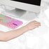 JIKIOU Mouse Pad Wrist Support with Leather Surface,Cloud Wrist Rest Mousepad with Memory Foam,Non-Slip PU Base Mouse Pad for Home Office Laptop Mac Easy Pain Relief (Cloud White) by JIKIOU