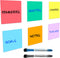 Dry Erase Sticky Notes – Reusable 6-Pack 4x4 Mini Whiteboard Stickers, Writable Removable Labels for Classroom, Office,