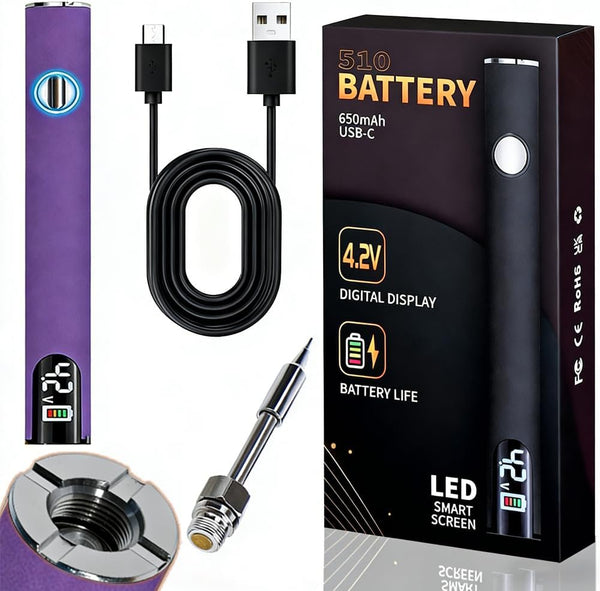 510 Thread Battery Professional Cordless Soldering Iron with LED Display Precise Temp