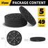 5 Pack 6 Inch 6 Inch 49-Hole TPmax Sanding Interface Pads, Hook and Loop - Soft Density Sponge Cushion Buffer Backing