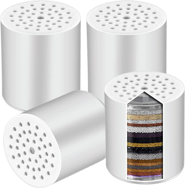 Fat-Cattie 15 Stage Universal Shower Water Filter Cartridges for Chemical & Chlorine Reduction,