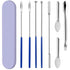 8 Piece Capsule Filling Machine Kits for Empty Pill Capsules, Home & Lab Supplies - Micro Tiny Spoon Spatula, Lab Scoop