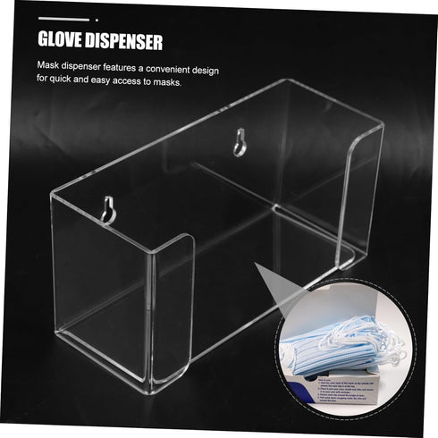 4pcs Unomor Mask Holder Wall Mount Dispenser Glove and Mask Storage for Laboratories Easy Access Holder and Gloves