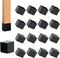 suiwotin 12PCS Square Rubber Furniture Leg Caps 1 Inch x 1 Inch Square