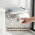 Self Adhesive Toilet Paper Holder with Shelf, No Drill Wall Mounted Bathroom Tissue Holder, Sticky TP Roll Holder