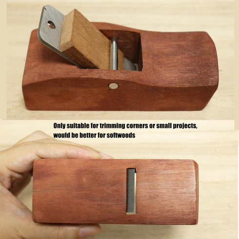 Atoplee Wood Hand Planes, Mini and Portable Woodworking Edge Trimming Plane with 1 Planer Blade and 1 Wood Fixer