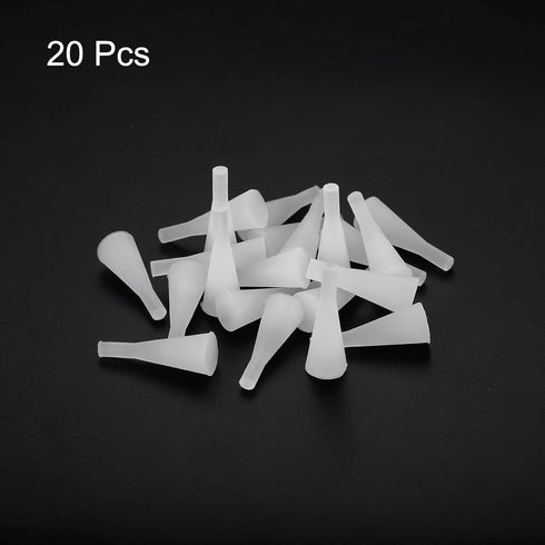 MECCANIXITY Silicone Rubber Tapered Plug, 3mm to 8mm Solid White for Powder Coating and Laboratory Use, 20 Pieces