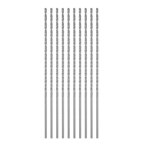 HARFINGTON 10pcs Extra Long Drill Bits, 2mm HSS Straight Shank, 120mm Length for Metal Woodwork