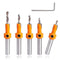 Countersink Drill Bit Set for Wood with Hex Key Wrench, 8mm Shank, 10mm Countersink Diameter, 5pcs Timber Carpentry