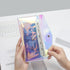 Cash Envelopes Wallet Set with Clear Rainbow Wallet, 6PCS Cash Divider, Pocket Cash Envelopes, and Tab Stickers for
