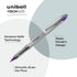 uniball Vision Elite Roller Ball Pen, Stick, Bold 0.8 Mm, Purple Ink, White/Purple Barrel
