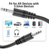 2 Pack (3.3ft/1m), 3.5mm Vancle Aux Cable Audio AUX Cord (Male to Male) for Headphones, Car, Home Stereos, Speaker