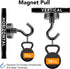 MIKEDE Magnetic Hooks, 25Lbs+ Heavy Duty Earth Magnets with Hook for Refrigerator, Strong Neodymium Magnetic Hooks for