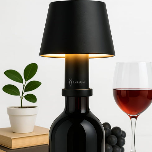 VINOWAKE Glovi Premium Wine Bottle Lamp by LINKSTYLE Dimmable White Lights, Rechargeable