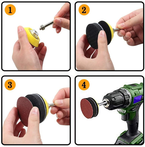 SPEEDWOX 2 Inch Hook and Loop Soft Sponge Cushion Buffer Pad 5 Pack for Sanding and Polishing