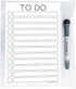 Dry Erase to Do List Vinyl Whiteboard Sticker Decal 6 x 9 inches, Removable & Reusable with Magnetic Marker