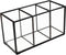 Tempered Glass Pencil Holder for Desk, 3 & 4 Compartments Desktop Storage Organizer for Office and School Supplies