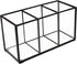 Tempered Glass Pencil Holder for Desk, 3 & 4 Compartments Desktop Storage Organizer for Office and School Supplies