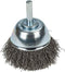 Forney 60005 Cup Brush, Coarse Crimped Wire, 2 1/2-Inch with 1/4-Inch Shank