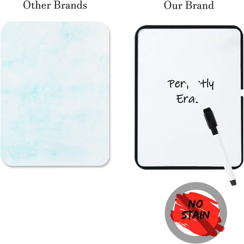 PTY Magnetic Dry Erase Board 6" x 8" with Magnetic Marker and 2 Magnets - Mini Whiteboard for School Locker, Fridge, Office, Home (Black Framed) by PTY