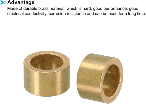 PATIKIL 2 Pcs M14 Brass Spacers, 14mm ID x 20mm OD x 10mm L, Metal Spacer Screw Standoff for M14 Screw