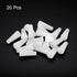 MECCANIXITY Silicone Rubber Tapered Plug - 6mm to 11mm Solid White for Laboratory Use, 20 Pieces