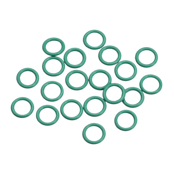 uxcell Fluorine Rubber O-Rings, 6.5mm OD 4.5mm ID 1mm Width FKM Seal Gasket, Green, Pack of 20