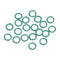 uxcell Fluorine Rubber O-Rings, 6.5mm OD 4.5mm ID 1mm Width FKM Seal Gasket, Green, Pack of 20
