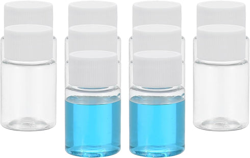 PATIKIL 30ml Reagent Bottles, 10 Pcs, PET Wide Mouth Round with Screw Cap for Lab Liquid, Solid Sample Storage