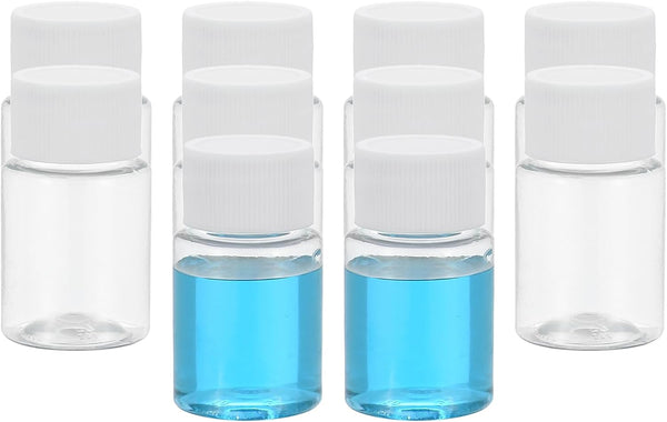 PATIKIL 30ml Reagent Bottles, 10 Pcs, PET Wide Mouth Round with Screw Cap for Lab Liquid, Solid Sample Storage
