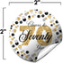 Cheers to 70 Years Party Sticker Labels, 40 2" Circle Stickers by AmandaCreation for Party Favors