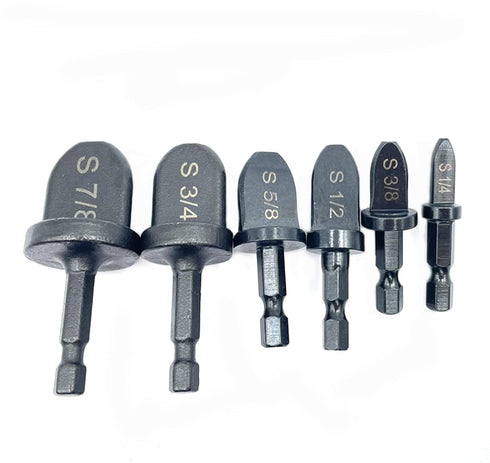 6pcs Swaging Tool Drill Bit Set, Air Conditioner Copper Tube Expander Professional Manual Soft Copper Pipe Flaring Tools