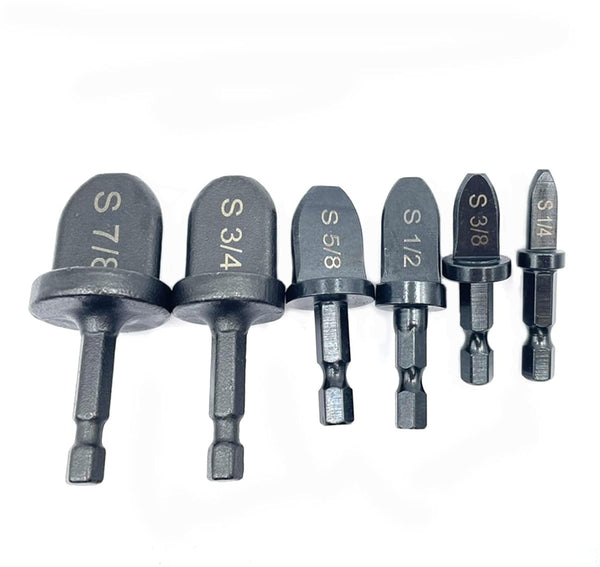 6pcs Swaging Tool Drill Bit Set, Air Conditioner Copper Tube Expander Professional Manual Soft Copper Pipe Flaring Tools