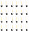 Jslinter 24-Pack LED 1W String Light Bulbs, S14 Plastic Shatterproof Vintage Style Replacement, 2200K Warm White