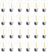 Jslinter 24-Pack LED 1W String Light Bulbs, S14 Plastic Shatterproof Vintage Style Replacement, 2200K Warm White