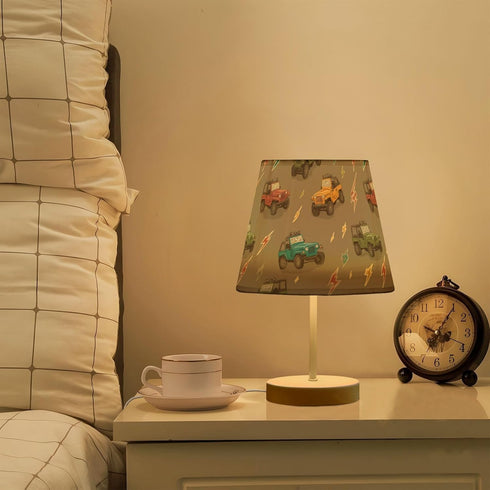 Kcldeci Bedside Table Lamp for Bedroom Jeep and Lighting Bolts Farmhouse Lamps for Living Room Night Light for End