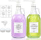 2 Pcs Glass Liquid Laundry Detergent Dispenser with Pump (Upgraded), 64 oz
