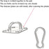 Goiio 4 Pcs 2.36 Inch Pad Eye Plate Hook, 304 Stainless Steel for Outdoor and Indoor Activities