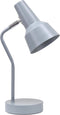Simple Designs LD1078-GRY 15.2" Sleek Essentials Metal Cone Shade Desk Lamp with