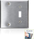 Leviton 84006-40 SS WP 2G 1TGL/1BLANK STD SIZE by Leviton