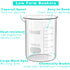 ONiLAB Glass Measuring Beaker Set, 50ml 100ml 250ml 500ml 1000ml (Pack of 5), 3.3 Boro Griffin Low Form with Printed