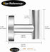 304 Closet Nickel,6Pack Nolimas Bathroom Towel Hooks SUS Stainless Steel Coat Hook Round Clothes Towel Coat Robe Hook
