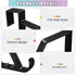Maitys 4 Pieces Space Saving Plastic Over Door Hooks for Coats, Towels, Bags, Hats, Scarves, Home Accessories (Black)
