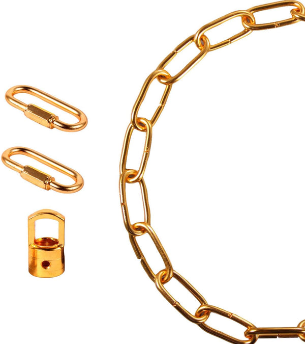 Metal Lighting Chian, Heavy Pendant Lamp Fixture Chain (24",Dark Gold)