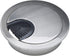 Satin Nickel Metal Cable Grommet | 2 Piece with "Lock in" Feature and "Brush" Opening for Desk Wires | 60mm Hole Opening