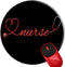 Mouse Pad Nurse Stethoscope RN, Premium-Textured Round Mouse Mat with Non-Slip Rubber Base