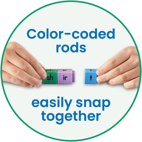 hand2mind Reading Rods Phonics Word-Building, Word Building Activities, Spelling Toys, Montessori Alphabet Letters
