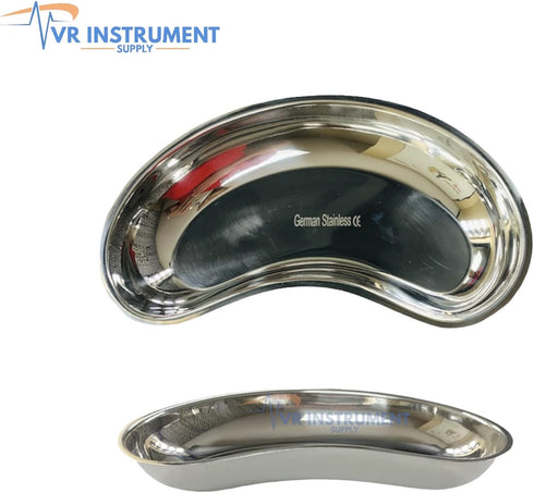 VR Instrument Supply 6" Stainless Steel Kidney Tray Dental Lab Instruments Surgical Trays Reusable Metal Kidney Dish