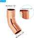 PATIKIL 1/4" ID 0.8mm Thick Elbow Copper Fitting, 5pcs 99.9% Pure Copper 45 Degree Pipe Fitting